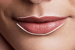 Lips showing vermillion border
